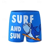 billiga Badkläder-Barn Pojkar Beach Shorts Dinosaurie Ärmlös Strand Semester Marinblå Sommar Kläder 4 år +