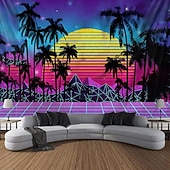 Χαμηλού Κόστους Ταπισερί Ωκεανικής Παραλίας-Καλοκαιρινές Φοινικιές Κρεμαστή Ταπισερί Τέχνης Τοίχου Μεγάλη Ταπισερί Μωσαϊκό Διακόσμηση Φωτογραφίας Φόντο Κουβέρτα Κουρτίνα Σπίτι Υπνοδωμάτιο Σαλονάκι Διακόσμηση