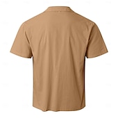 cheap Men&#039;s Casual Shirts-Men&#039;s Shirt Summer Shirt Casual Shirt Bowling Shirt Black Green khaki Short Sleeve Color Block Collar Daily Going out Clothing Apparel Fashion Casual Comfortable