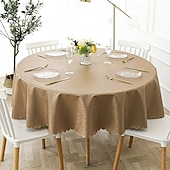 abordables Nappes-nappe ronde nappe en vinyle essuyable nappe de printemps toile cirée ferme pique-nique en plein air couverture de table en tissu pour salle à manger de mariage