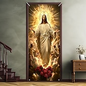 halpa Garaasi- ja ovibannerit-Oven Koristeet Oven Peitot Jeesus Oven Gobeliini Oven Verho Koristus Tausta Sisä-/Ulko-oven Banneri Etuovelle Maalaistalon