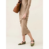 preiswerte Ballerinas für Damen-Damen-Mary-Jane-Schuhe mit Camouflage-Print – Material aus Ponyhaar-Imitat, bequeme Schlupfschuhe mit spitzer Spitze und weicher Sohle, ideal für die Freizeit, Outdoor-Aktivitäten und den Alltagsstil