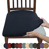 cheap Dining Chair Cover-Chair Seat Covers Soft Dining Chair Cover Stretch Removable Dining Room Chair Covers for Dining Room Kitchen Velvet Seat Covers for Dining Room