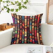baratos Estilo Vintage-Capa de Almofadas Decorativas Floral 1PC Capa quadrada macia para Sofá Quarto Sala de Estar