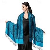 cheap Wedding Guest Wraps-vimate Silky Paisley Pashmina Shawl Scarf-Women&#039;s Soft Double-side Jacquard Pashminas Wrap for Evening Dress Travel Shawl