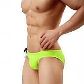billiga badbyxor och surfshorts-Herr Badshorts Badkläder Underdelar Snörning Simmning Surfing Strand Vattensport Solid färg Sommar Vår
