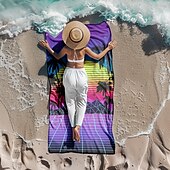 Недорогие наборы пляжных полотенец-Пляжное полотенце для солнца и пляжа, превосходное качество, ультрамягкое, впитывающее, легкое, прочное, быстросохнущее, яркий дизайн, идеально подходит для пляжа, бассейна, загара, путешествий, летний аксессуар, удобный и стильный