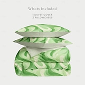 baratos 100% algodão-Conjunto de capa de edredom 100% algodão conjunto de edredom com padrão geométrico, conjuntos de cama com capa de edredom boho impressa com fronha envelope, decoração de quarto capa de edredom king
