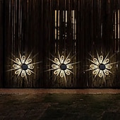 abordables Aplique de pared para exterior-Lámpara de pared LED solar con 7 cambios de color para escaleras de terraza, patio, canal, iluminación decorativa para exteriores, lámpara solar impermeable para paisaje, 2 piezas