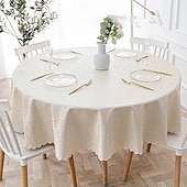 abordables Nappes-nappe ronde nappe en vinyle essuyable nappe de printemps toile cirée ferme pique-nique en plein air couverture de table en tissu pour salle à manger de mariage