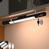baratos luz do armário-sensor de movimento multifuncional sob a luz do armário - lâmpada noturna recarregável USB regulável de três cores com montagem magnética para iluminação de cozinha, escritório e guarda-roupa