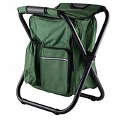 cheap Camping Furniture-Outdoor Multi-functional Collapsible Stool Camping Folding Stool Portable Insulated Cooler Bag Stool Folding Chair with Backpack for Camping Beach Fishing