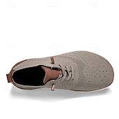 cheap Men&#039;s Sneakers-Men&#039;s Lightweight Barefoot Shoes Knit Sneakers - Breathable Casual Shoes with Lace-Up Design for Walking, Travel and Daily Wear
