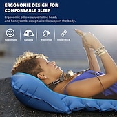 economico Attrezzatura per dormire-materassino gonfiabile portatile da campeggio all&#039;aperto con pompa a pedale, materassino doppio impermeabile per picnic e letto per auto