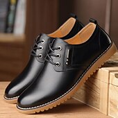 economico Semi-formale-scarpe casual da uomo in similpelle marrone con lacci – design leggero suola antiscivolo, perfette per l&#039;uso quotidiano, ufficio e occasioni semi-formali