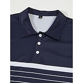 halpa Miesten klassinen poolopaita-Miesten Polo Business Polo liiketoiminta Kausaliteetti Kauluskäänne Classic Lyhythihainen Väripalikka Raita Napit Kesä 봄 &amp; Syksy Musta Rubiini Laivaston sininen Ruskea Khaki Polo