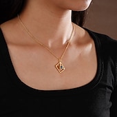 baratos Para mulheres-Colar de Projeção de Foto Personalizado - O Melhor Presente para Mãe – Pingente em Forma de Envelope com Pedra de Projeção Preta Presente Perfeito de Casamento ou Ocasião Especial