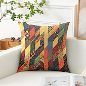 baratos Estilo Vintage-Capa de Almofadas Decorativas Floral 1PC Capa quadrada macia para Sofá Quarto Sala de Estar