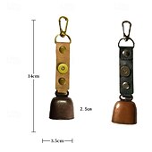 abordables Accesorios para acampar-Campana de oso para exteriores, carillón de viento para ambiente de campamento, accesorio de llavero, campana de alerta de senderismo, campana colgante para mascotas
