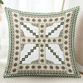 cheap Vintage Style-Vintage Decorative Toss Pillows Cover 1PC Vintage Ethiopian Cross Print Soft Square Couch Cushion Case Pillowcase for Bedroom Livingroom Sofa Chair