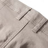 economico Pantaloni Elite da Uomo-Per uomo Chinos Bottoni Tasca Tinta unica Traspirante Indossabile Lunghezza intera All&#039;aperto Casuale Quotidiano Elegante Semplice Nero Giallo Micro-elastico