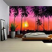 Χαμηλού Κόστους Ταπισερί Ωκεανικής Παραλίας-Καλοκαιρινές Φοινικιές Κρεμαστή Ταπισερί Τέχνης Τοίχου Μεγάλη Ταπισερί Μωσαϊκό Διακόσμηση Φωτογραφίας Φόντο Κουβέρτα Κουρτίνα Σπίτι Υπνοδωμάτιο Σαλονάκι Διακόσμηση