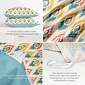 cheap 100% Cotton-Geometric Pattern Duvet Cover Set Set Soft 3-Piece Luxury Cotton Bedding Set Home Decor Gift Twin Full King Queen Size Duvet Cover
