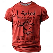 baratos Camisetas engraçadas para homens-Camiseta Gráfica Masculina Engraçada - Eu Peidei Isso é o Mais Próximo de Me Importar Camiseta de Humor Sarcástico