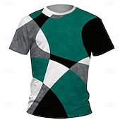 billiga Pojkens 3D Vision &amp; Geometri-Pojkar 3D Grafisk T-shirt Kortärmad Sommar Vår Mode Grundläggande Barn 4-12 år Rund hals Utomhus Ledigt Dagligen Normal