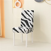 abordables Funda para silla de comedor-Funda para silla de comedor, súper ajustada, elástica, extraíble, lavable, corta, funda protectora para silla de comedor, funda para asiento para hotel, comedor, ceremonia, banquete, fiesta de bodas