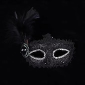 levne Maska-Karnevalová maska Maska Halloween rekvizity Dospělé Dámské Poloviční obličej Výkon Párty Plesová maškaráda Karneval Mardi Gras Jednoduchý karnevalový kostým