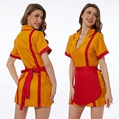 ieftine Costume de damă-Două fete, fără bani Max Caroline Rochii Costum Cosplay Ziua Regilor Costum sexy Îmbrăcați-vă for Pentru femei Adulți Halloween Carnaval Petrecere