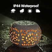 cheap Landscape Lights-1pc Outdoor Solar Iron Rice Grain Hollow-Shaped Landscape Light for Courtyard, Garden, Lawn, Path, Staircase, Interior Decoration