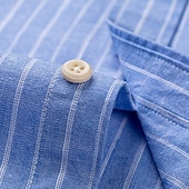 economico Camicie Button Down da uomo-Per uomo Camicia Camicie Camicia con bottoni Banda Matrimonio Feste Blu chiaro Blu reale Blu Marrone Manica lunga Bavero Primavera Autunno Abbigliamento