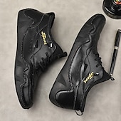 baratos Ténis para Homem-tênis esportivo masculino branco de couro sintético com design perfurado, leve e confortável, ideal para atividades casuais e ao ar livre