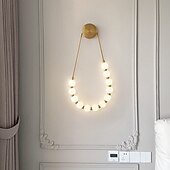 economico Luci da parete-collana a forma di U con finitura oro 10 perline acriliche lampada da parete applique illuminazione 110-240v 10w