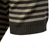 billige Herre Elite Polo-Herre Polo Strikk polo Formell Arbeid Måkekrage Kortermet Moderne Bekvem Stripet Vertikale striper Stripe-Trim Stripe Vår Normal Svart Lysegrønn Militærgrønn Polo