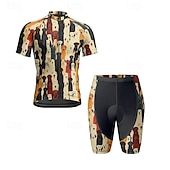 economico Set di abbigliamento da uomo-Per uomo Maglia con pantaloncini da ciclismo Manica corta Ciclismo da montagna Cicismo su strada Nero Giallo Rosso Con cagnolino Bicicletta Elastene Gli sport Con cagnolino Abbigliamento