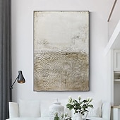 preiswerte Abstrakte Gemälde-handgemachte weiße Kunst abstrakte Malerei Ölgemälde handgemalt weiße Wand Kunst braun 3D Textur Malerei handgemalt braun Strand Malerei Wand Kunst moderne Pastell Bild Zimmer Dekor