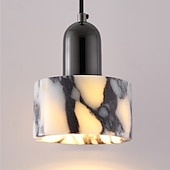 baratos Luzes da ilha-Dekum luminária pendente de mármore design de ilha luz pendente e27 cordão luz pendente ajustável para restaurante de cabeceira 85-265v