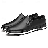 billiga Tillfällig-slip-on sneakers i konstläder för män, avslappnade vita skor med bekväm gummisula, snygga och mångsidiga skor för vardags- och fritidsaktiviteter