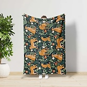 お買い得  ブランケット＆毛布-ブランケット＆毛布, 動物 ポリエステル / フランネルフリース ウォーマー ソフト 快適 毛布