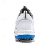 cheap Men&#039;s Golf Shoes-Men&#039;s Black and White Golf Shoes with Spiked Sole, Breathable Upper, and Lightweight Design for Comfort and Support on the Golf Course