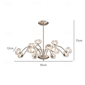 economico Luci a sospensione-sputnik design lampada a sospensione metallo stile floreale anodizzato moderno country 75cm 110-240v