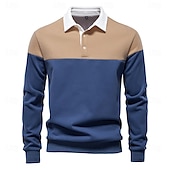 economico Felpe e Sweatshirt Elite da Uomo-Per uomo Felpa Polo Giallo Verde militare Rosso Blu Verde Bavero Blocco di colori Casuale Quotidiano Sportivo Casual Primavera &amp; Autunno Abbigliamento Felpe con cappuccio Felpe Manica Lunga