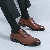 baratos Formal-Sapatos oxford masculinos de couro sintético marrom com relevo de crocodilo - elegantes e sofisticados para uso casual e formal