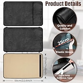 cheap Recliner Chair Cover-3 Pcs Recliner Headrest Protector Faux Leather Headrest Cover for Recliner Chair Arm Covers Recliner Headrest Cover with Elastic Straps And Pocket Recliner Armrest Covers