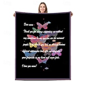 cheap Blankets &amp; Throws-Mother&#039;s Day Blanket, A Letter to Mom, Mother&#039;s Day Gift  Soft and Cozy Throw, Perfect Gift for Mom, Floral or Heart Design, Warm and Comfortable