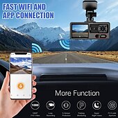 זול מצלמת מראה אחורית לרכב-LED 1080p CMOS חוטי / אלחוטי 180 מעלות רכב היפוך צג חבר ושחק / ראיית לילה ל מכונית