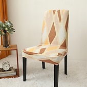 cheap Dining Chair Cover-Arrival Super Fit Stretch Removable Washable Short Dining Chair Protector Cover Seat Slipcover for Hotel Dining Room Ceremony Banquet Wedding Party